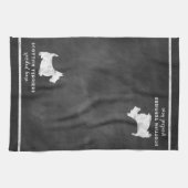 Schottische Terrier verdarben hier Vintage Tafel Handtuch (Horizontal)