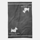 Schottische Terrier verdarben hier Vintage Tafel Handtuch (Vertikal)