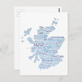 Schottische Umgangskarte Postkarte (Vorne/Hinten)