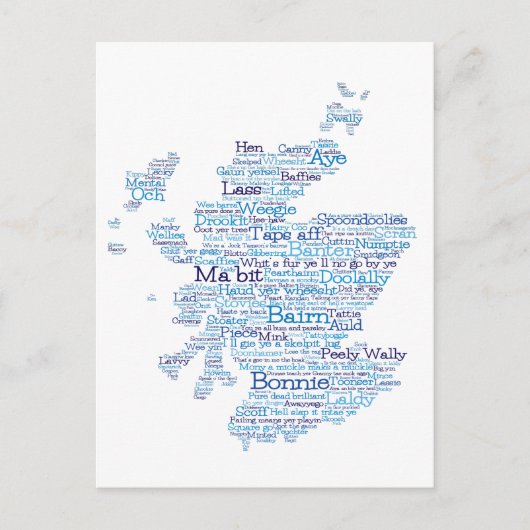 Schottische Umgangskarte Postkarte (Vorderseite)