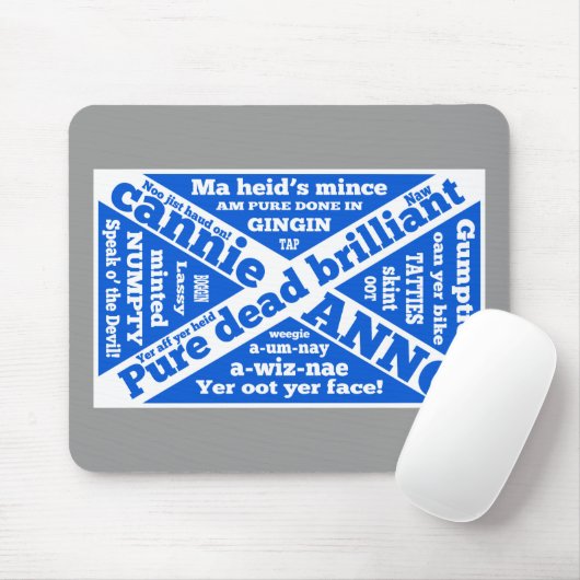 Schottische Umgangssprache und Phrasen Mousepad (Mit Mouse)