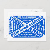 Schottische Umgangssprache und Phrasen Postkarte (Vorne/Hinten)