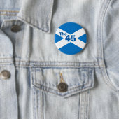 Schottische Unabhängigkeit das 45 Saltire Button (Beispiel)