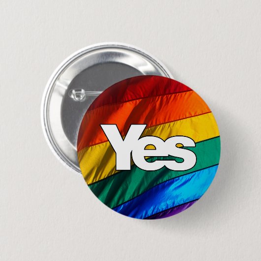 Schottische Unabhängigkeit - Regenbogen-ja Button (Vorne & Hinten)