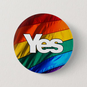 Schottische Unabhängigkeit - Regenbogen-ja Button