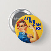 Schottische Unabhängigkeit Rosie ja können wir Button (Vorne & Hinten)
