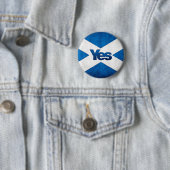 Schottische Unabhängigkeit - Saltire ja Abzeichen Button (Beispiel)