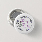 Schottische Unabhängigkeitgälischer Bluebell-Knopf Button (Vorne & Hinten)