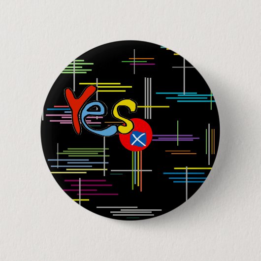 Schottische Unabhängigkeits-helle Linien Button (Vorderseite)