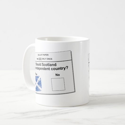 Schottische Unabhängigkeits-Referendum-Frage Kaffeetasse (Vorderseite Links)