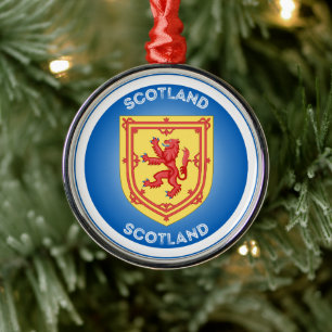 Schottische Wappen-Circle-Shape Ornament Aus Metall