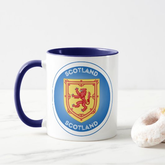 Schottische Wappen-Circle-Shape Tasse (Mit Donut)
