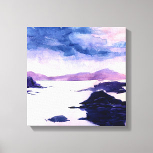 Schottische Wasserfarbe-Leinwand Loch Lomond Leinwanddruck