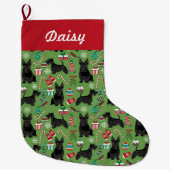 schottische Weihnachtsbaum-Strumpf-Schottendesign Großer Weihnachtsstrumpf (Vorderseite)