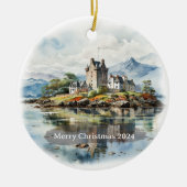 Schottische Weihnachtsdekoration der Keramik Ornament (Vorne)