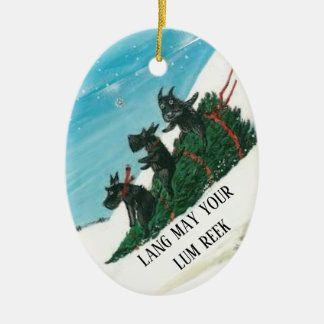 schottische Weihnachtsdekoration Keramik Ornament