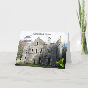 Schottische Weihnachtskarte Carmichael Clans Feiertagskarte