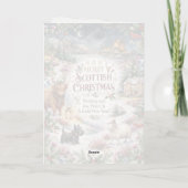 Schottische Weihnachtskarte mit Waldmotiv Karte (Rückseite)