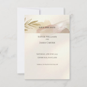 Schottische Wildblumen-Save-the-Date-Karte Save The Date