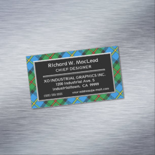 Schottischer Akzent-Clan MacLeod von HarrisTartan Magnetische Visitenkarte