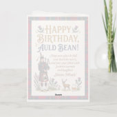 Schottischer Auld Bean Geburtstag Karte (Rückseite)