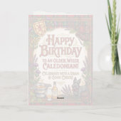 Schottischer Caledonian Geburtstag Karte (Rückseite)