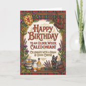 Schottischer Caledonian Geburtstag Karte (Vorderseite)