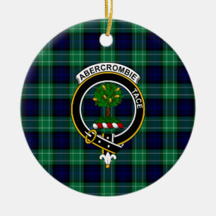 Schottischer Clan Abercrombie Jagd Tartan und Wapp Keramik Ornament