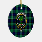 Schottischer Clan Abercrombie Jagd Tartan und Wapp Keramik Ornament (Rechts)