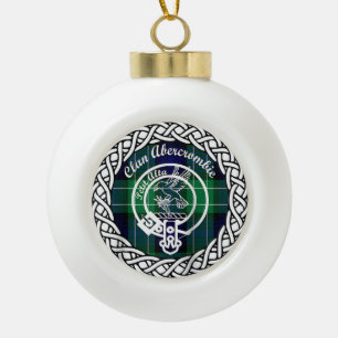Schottischer Clan Abercrombie Tartan und Wappen Keramik Kugel-Ornament