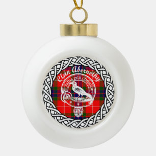 Schottischer Clan Abernethy Tartan und Wappen Keramik Kugel-Ornament
