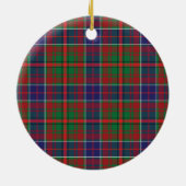 Schottischer Clan Adam Ancient Tartan und Wappen Keramik Ornament (Hinten)