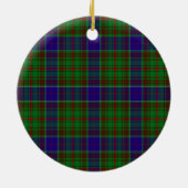 Schottischer Clan Adam Jagd Tartan und Wappen Keramik Ornament (Hinten)