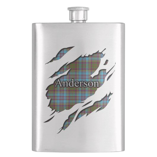 Schottischer Clan-AndersonTartan Flachmann (Vorderseite)
