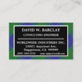 Schottischer Clan-Barclay-JagdTartan kariert Visitenkarte (Vorderseite)