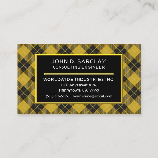 Schottischer Clan-BarclayTartan kariert Visitenkarte (Vorderseite)