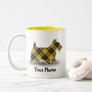 Schottischer Clan-BarclayTartanScottish Terrier Zweifarbige Tasse