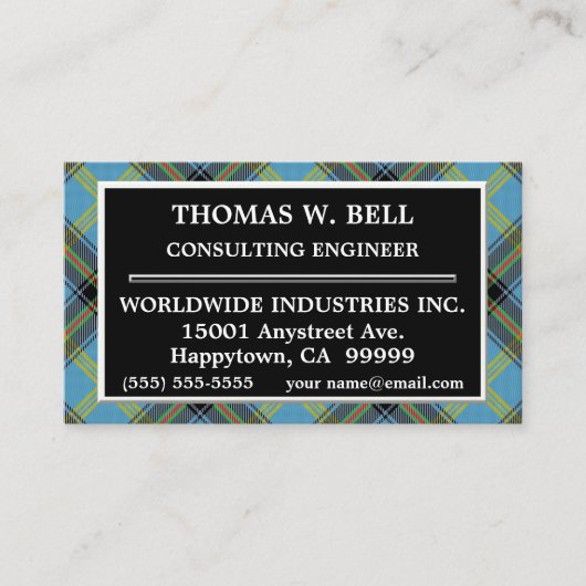 Schottischer Clan-BellTartan kariert Visitenkarte (Vorderseite)