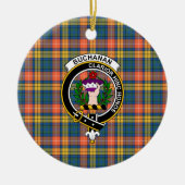 Schottischer Clan Buchanan Ancient Tartan und Wapp Keramik Ornament (Vorne)
