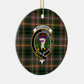 Schottischer Clan Buchanan Jagd Tartan und Wappen Keramik Ornament (Rechts)