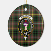 Schottischer Clan Buchanan Jagd Tartan und Wappen Keramik Ornament (Links)
