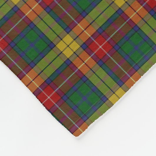Schottischer Clan-Buchanan-KlassikerTartan Fleecedecke (Ecke)