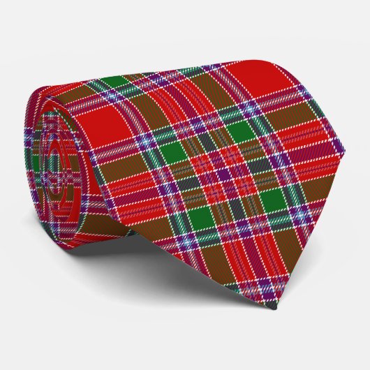 Schottischer Clan Burrell Tartan kariert Krawatte (Gerollt)