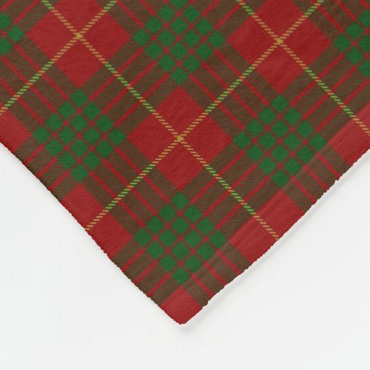 Schottischer Clan-Cameron-KlassikerTartan Fleecedecke (Ecke)