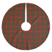 Schottischer Clan-Cameron roter grüner Tartan Polyester Weihnachtsbaumdecke (Vorderseite)