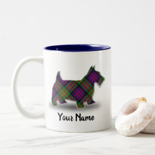 Schottischer Clan Carnegie Tartan Scottish Terrier Zweifarbige Tasse