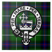 Schottischer Clan-DonaldTartan und -Wappen Fliese (Vorderseite)