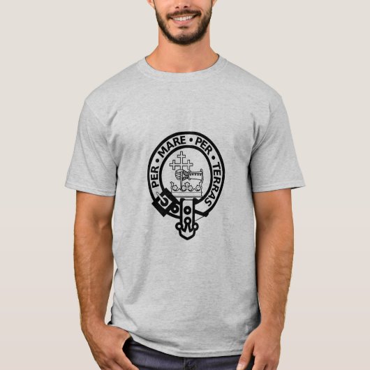 Schottischer Clan-DonaldTartan und -Wappen T-Shirt (Vorderseite)