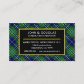 Schottischer Clan-DouglasTartan kariert Visitenkarte (Vorderseite)