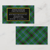 Schottischer Clan-DuncanTartan kariert Visitenkarte (Vorne/Hinten)
